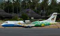 Un ATR de Bangkok Airways drape  latterrissage  Koh Samui