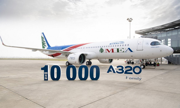 Monocouloirs Airbus : Middle East Airlines rceptionne le MSN 10000