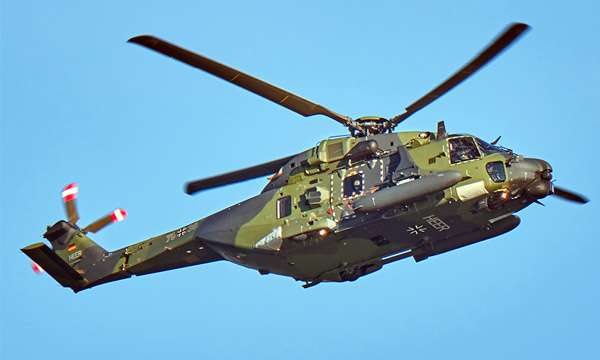 Les NH90 TTH de la Bundeswehr seront protégés par Hensoldt