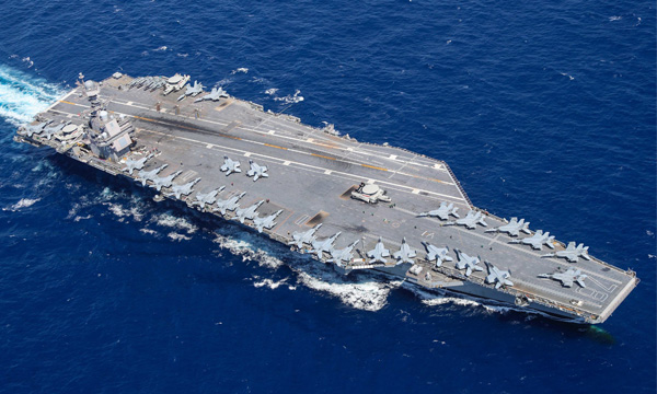 Le porte-avions américain USS Gerald R Ford a quitté Norfolk pour son premier déploiement opérationnel 