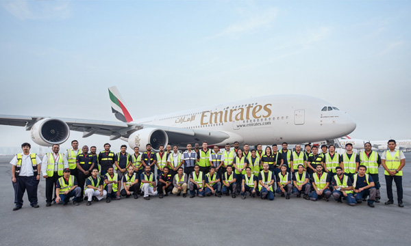 Dmarrage du mga-chantier des rnovations des cabines d'Emirates sur un premier Airbus A380