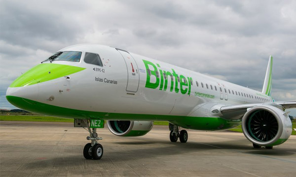 Binter Canarias signe une commande ferme pour cinq Embraer 195-E2