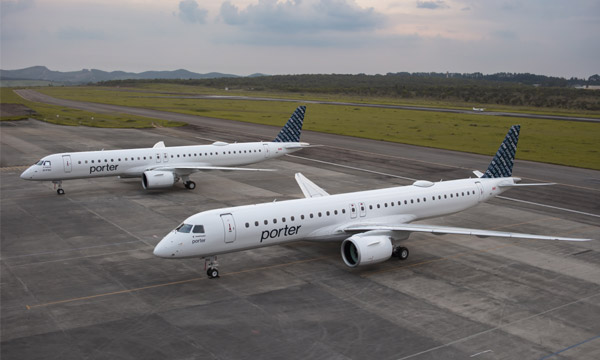 Porter Airlines reoit ses deux premiers Embraer E195-E2