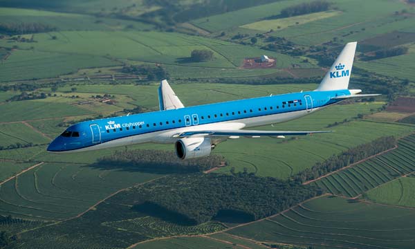KLM perturbe par les difficults techniques de sa flotte d'Embraer E2, motorise par le GTF