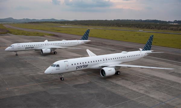 Porter Airlines commande de nouveau 25 Embraer E195-E2