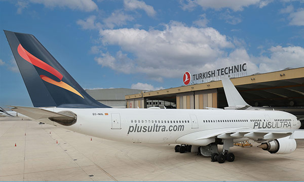 Première grande visite pour un avion de Plus Ultra  chez Turkish Technic
