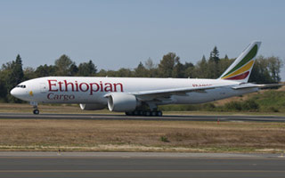 Photo : Ethiopian a rceptionn son premier 777F