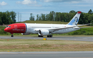 Photo : Norwegian a rceptionn son premier Boeing 787