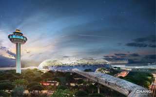 Singapour : l'aroport de Changi prsente son projet d'expansion  Jewel 