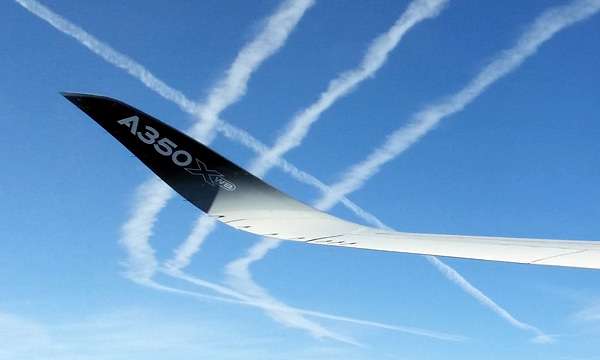 Un premier vol  bord de lA350 XWB d'Airbus