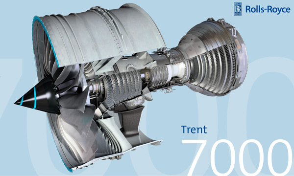Rolls-Royce prsente le Trent 7000, motorisation exclusive de lA330neo