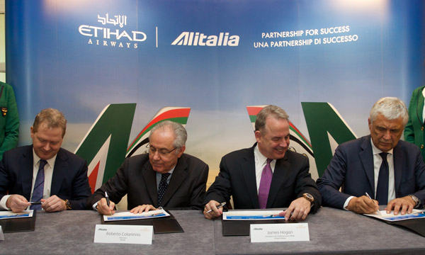 Etihad et Alitalia signent leur accord de partenariat