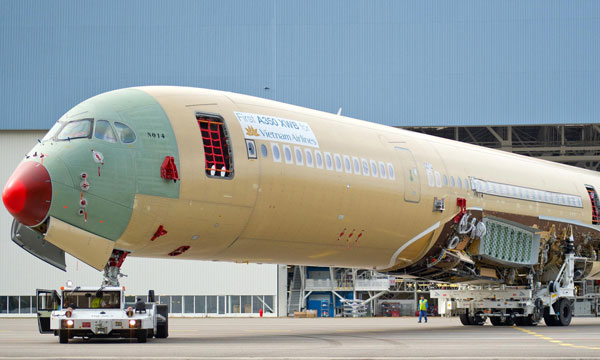 Le 1er Airbus A350 de Vietnam Airlines entre en assemblage final