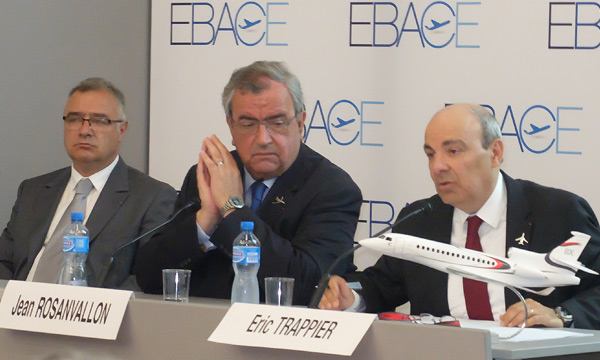 EBACE : actualit charge pour les nouveaux programmes Falcon de Dassault Aviation 