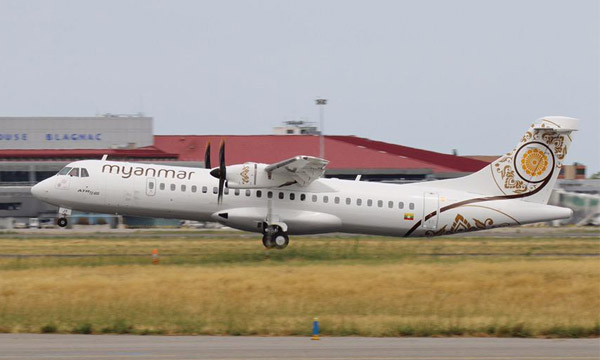Myanmar National Airlines reoit son 1er ATR de srie 600