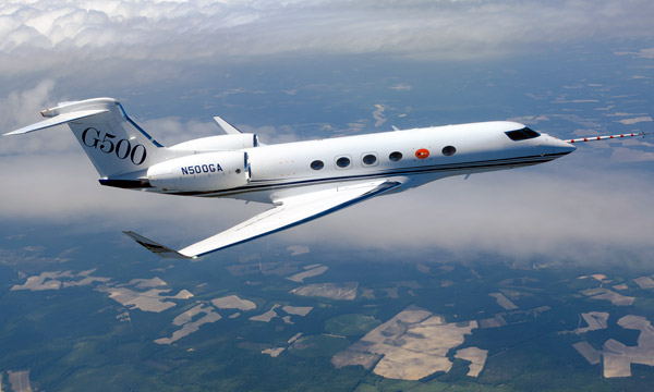 Le G500 de Gulfstream a ralis 5 vols