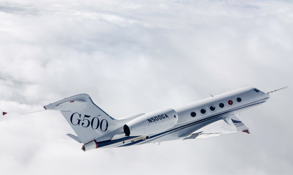 Le G500 de Gulfstream achve ses essais de flottement 