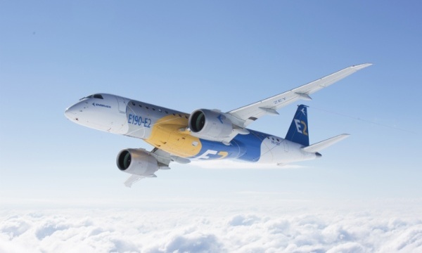 L'E190-E2 d'Embraer vole