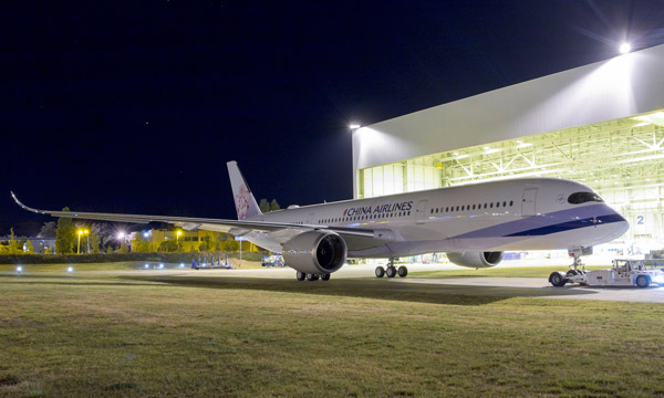 Photo : Le premier A350 XWB de China Airlines est prêt