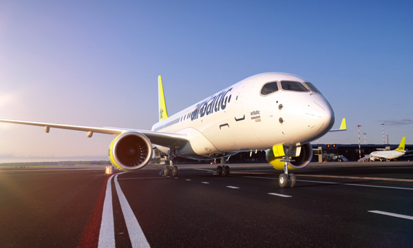 Air Baltic prsente le programme de vols de son CS300 