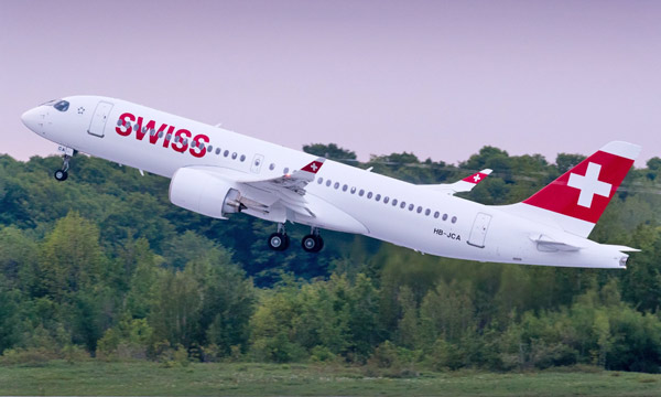 Swiss reoit son 1er Bombardier CS300