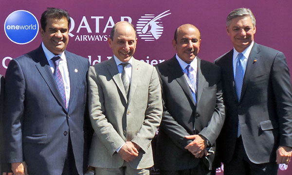 Bourget 2017 : Qatar Airways prsente son premier 777 quip de la QSuite 