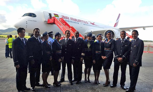 Le 1er A350 d'Air Mauritius se pose sur l'le Maurice