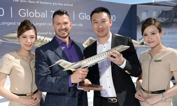 EBACE 2018 : HK Bellawings lance le Global 6500 en s'engageant sur 18 Global 6500 et 7500