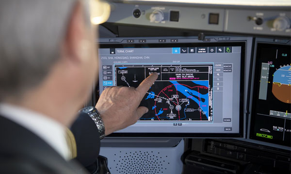 L'Airbus A350 passe au cockpit tactile