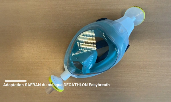 Safran, Segula, Airbus... tous impliqués dans l'adaptation des masques de plongée pour la lutte contre la pandémie