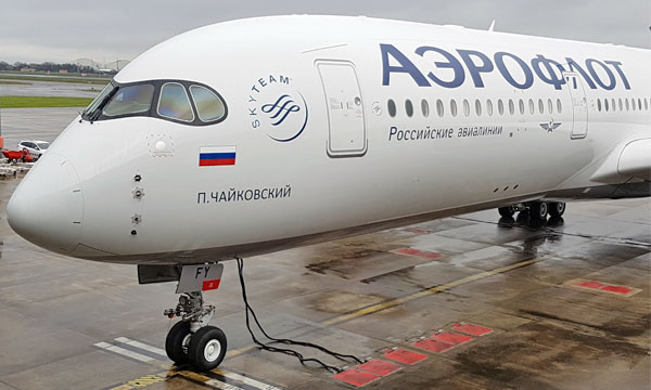 Aeroflot reporte « d'un an ou deux » la réception de 10 Airbus A350