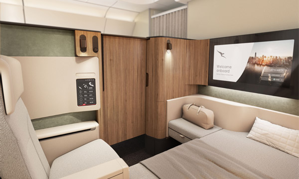 Qantas dévoile ses concepts de cabine First et Business pour les Airbus A350 du projet Sunrise
