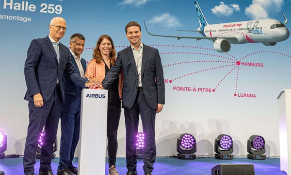 Airbus inaugure un nouveau hangar ddi  l'A321XLR  Hambourg