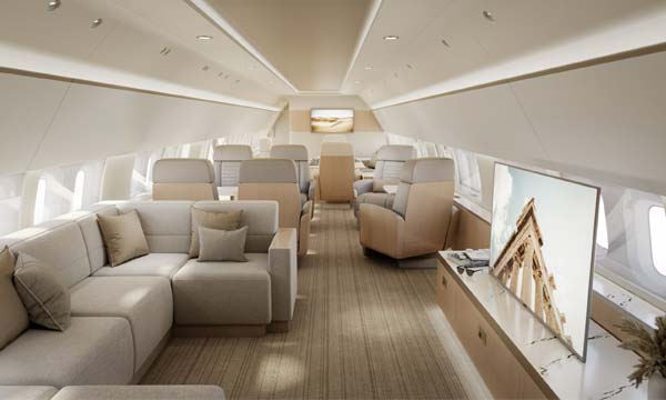 Boeing Business Jet propose des configurations préétablies d'aménagement cabine à ses clients