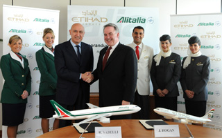 Etihad et Alitalia concluent un accord de partage de code