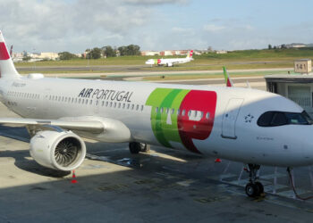 Un Airbus A321LR de TAP Portugal à Lisbonne-Portela. Photo © Le Journal de l'Aviation - tous droits réservés