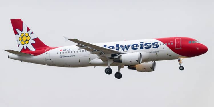 Edelweiss exploite actuellement quatorze Airbus A320. © Edelweiss Air