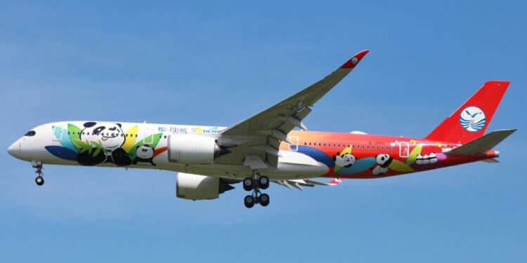 L'un des 9 Airbus A350-900 de Sichuan Airlines. Photo Copyright Sichuan Airlines