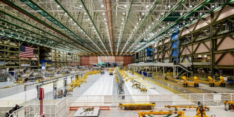 Boeing s'apprête à ouvrir une nouvelle ligne d'assemblage pour le programme 737 MAX à Everett cet été. © Boeing