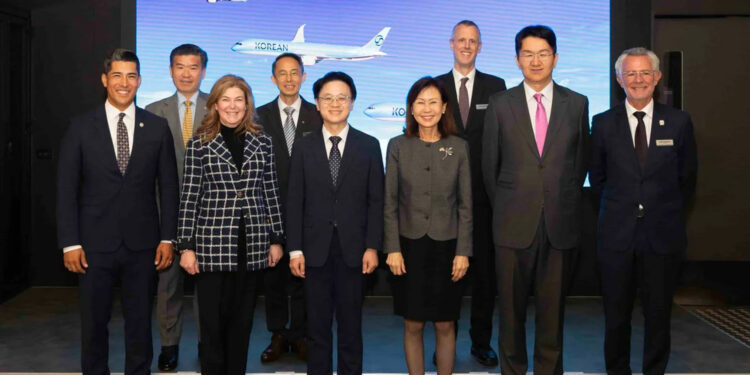 Korean Air a célébré la finalisation d'une commande de 103 Boeing lors d'un événement à Séoul, le 16 septembre. © Korean Air