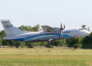 ATR avait réalisé un premier vol d'essai avec un ATR 42-600 partiellement configuré en STOL en mai 2022. © ATR