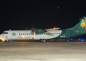 Arrivée du premier des deux nouveaux ATR de la flotte de Madagascar Airlines en décembre dernier. © Madagascar Airlines