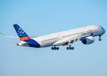 L'A350-900 d'essai MSN 1, équipé de moteurs Trent XWB-84 EP de Rolls-Royce. Photo © Airbus