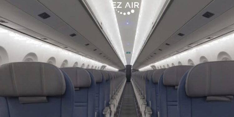EZAir produit notamment les intérieurs des E-Jets d'Embraer, comme cet intérieur d'E195-E2 de Mexicana. © EZAir