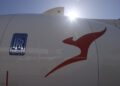 Le capot d’un Trent XWB-97 peint aux couleurs de Qantas sur un A350-1000 d’Airbus (MSN 59) lors d’une tournée promotionnelle en Australie en 2022. Photo Copyright Airbus