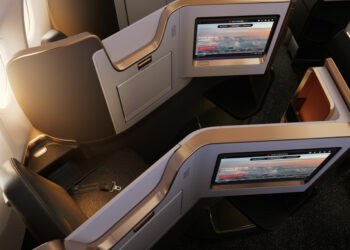 Le fauteuil Aurora de Collins Aerospace équipe la classe affaires d'Air Canada sur A321XLR. © Air Canada