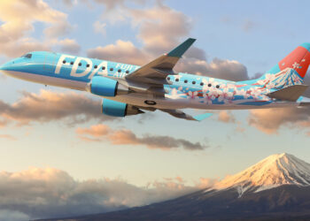 La politique de Fuji Dream Airlines en matière de livrée est d'adopter une couleur différente pour chaque appareil de la flotte. Celle des deux nouveaux E175 n'a pas encore été décidée. © Embraer