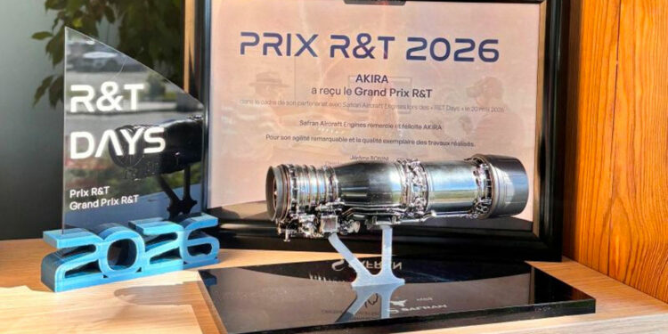 Safran et Akira Technologies sont déjà partenaires sur plusieurs programmes et Akira a notamment reçu le Grand Prix R&T 2026 de Safran Aircraft Engines il y a quelques mois. © Akira Technologies